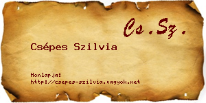 Csépes Szilvia névjegykártya