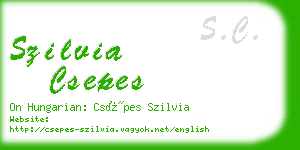 szilvia csepes business card